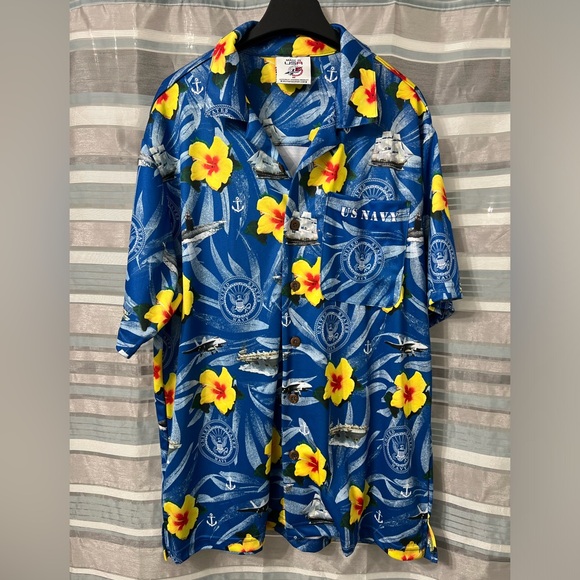 Other - U.S. Navy Hawaiian Button-Up Shirt